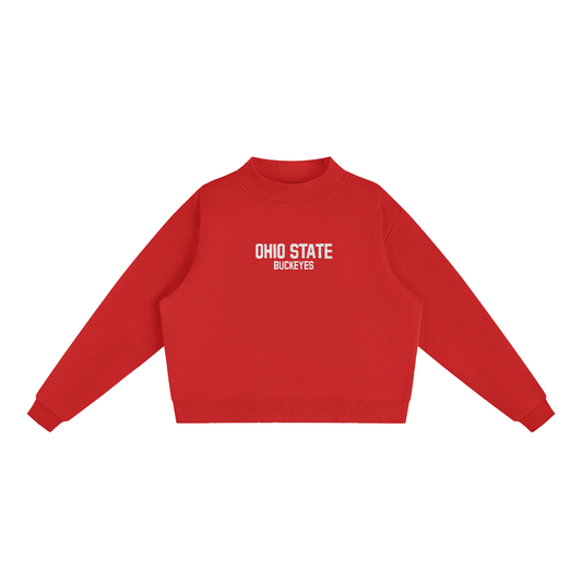 Ohio State Embroidered Mock-Neck