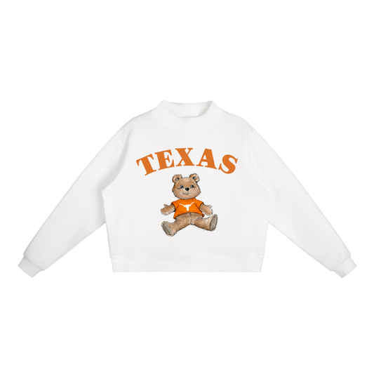 University of Texas Mock-Neck Crew Sweatshirt