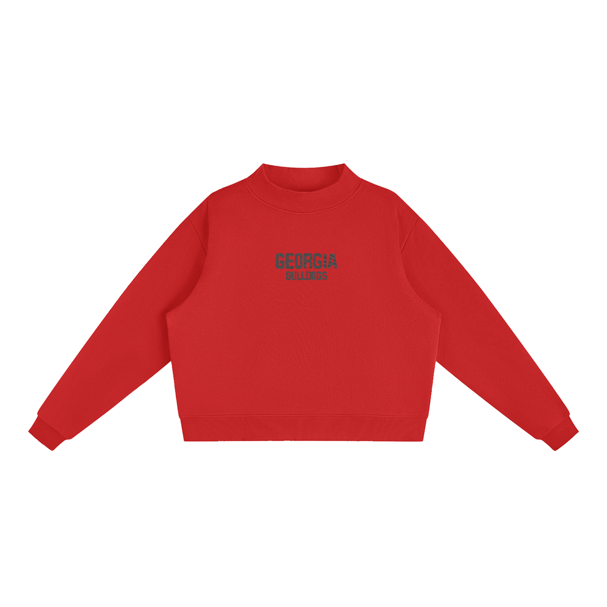 Georgia Embroidered Mock-Neck